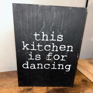 Black Kitchen Canvas “This Kitchen Is For Dancing”